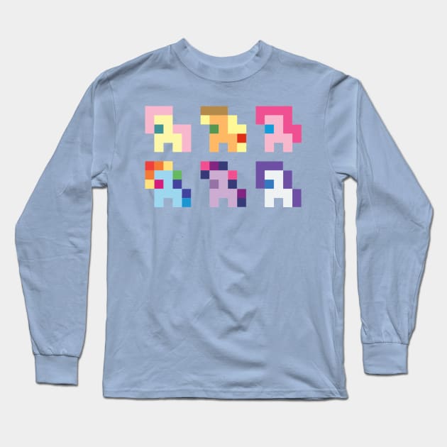 Pixel Ponies Long Sleeve T-Shirt by sambeawesome